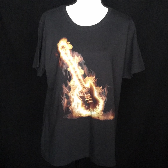 Port & Company Flame Guitar T-Shirt - Picture 2 of 16